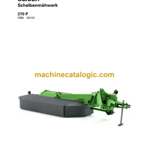 Fendt 270 P Slicer Scheibenmahwerk Betriebsanleitung