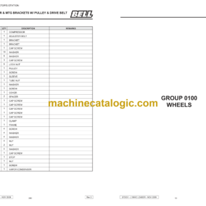 Bell L1004E Loader D810E00 Parts Manual (873051)