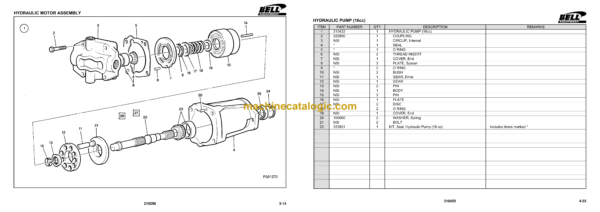 Bell 125A Logger Parts Manual (874027, 874065 June 2002, 874065 October 2004) - Image 2