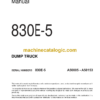 Komatsu 830E-5 Dump Truck Shop Manual (CEBM032111)