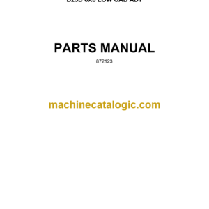 Bell B30D 6X6 LOW CAB ADT, B25D 6X6 LOW CAB ADT Articulated Dump Truck Parts Manual (872123)