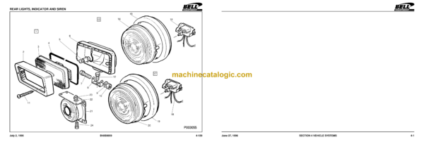 Bell B40B 6X6 ADT Articulated Dump Truck Parts Manual (870140) - Image 3