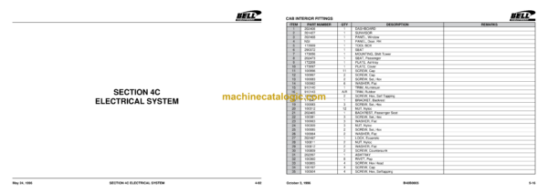 Bell B40B 6X6 ADT Articulated Dump Truck Parts Manual (870140) - Image 4