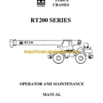 Terex RT200 Series Crane Operator and Maintenance Manual