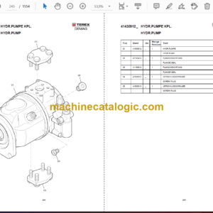 Terex AC250-1 Crane Parts Manual (85004)