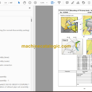 Komatsu HD1500-8 Dump Truck Field Assembly Instruction (GEN00162-12)