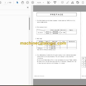 Yanmar VIO75-C Excavator Parts Catalog (0CS10-M53500EN)