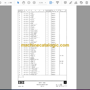 IНI 45J Mini Excavator Parts Catalog (SN 1606001-)