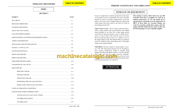 Terex RT200 Series Crane Operator and Maintenance Manual - Image 4