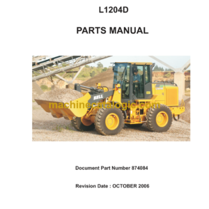 Bell L1204D Wheel Loader Parts Manual (874084)