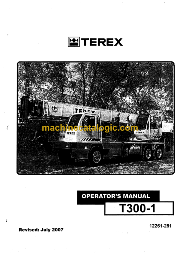 Terex T300-1 Crane Operator's Manual