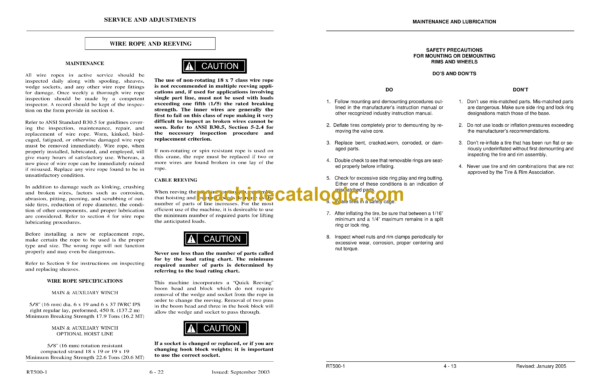 Terex RT500-1 Crane Parts Manual (12261-269) - Image 3