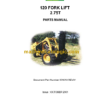 Bell 120 2.75T Forklift Parts Manual (874019, 874066)