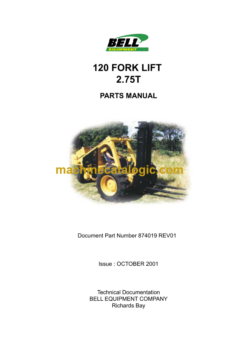 Bell 120 2.75T Forklift Parts Manual (874019, 874066)