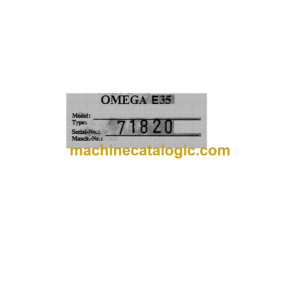 P&H Harnischfeger GmbH Omega E35 Parts Manual