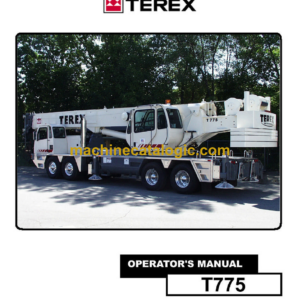 Terex T775 Crane Operator's Manual