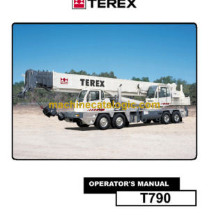 Terex T790 Crane Operator's Manual