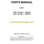 Bell B50D, B45D ADT MK 7 Articulated Dump Truck Parts Manual (872311) (A850D70, A845D70)