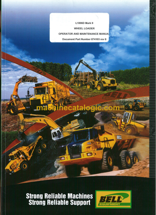 Bell L1806D Mark II Wheel Loader Operator and Maintenance Manual (874103)