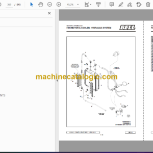 Bell B50D, B45D ADT MK 7 Articulated Dump Truck Parts Manual (872311) (A850D70, A845D70)