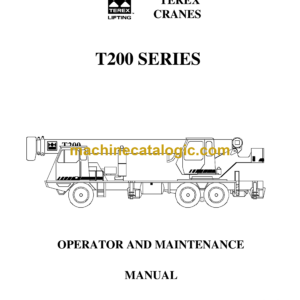 Terex T200 Series Crane Operator and Maintenance Manual (12261-196)