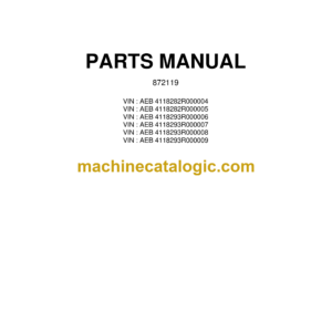 Bell B25L 4X4 MKII, 906, 210, SAHR, B30L 4X4 MKII, 906, 210, SAHR Articulated Dump Truck Parts Manual (872119)