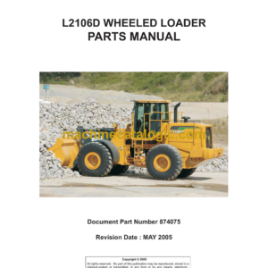 Bell L2106D Wheeled Loader Parts Manual (874075)