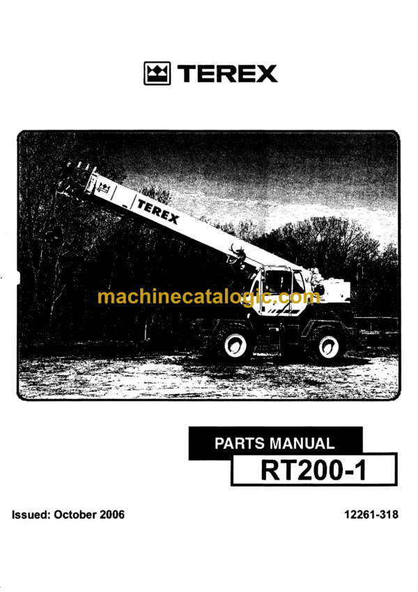 Terex RT200-1 Crane Parts Manual (12261-318)