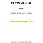 Bell B50D 6X6 SS ADT MK VI Articulated Dump Truck Parts Manual (872241 - May 2009) (A850D60)