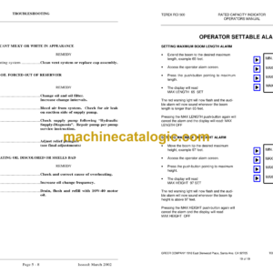 Terex T790 Crane Operator’s Manual (12261-259)