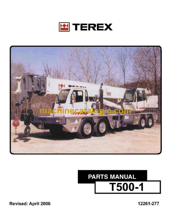 aTerex T500-1 Crane Parts Manual