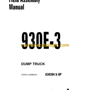 Komatsu 930E-3 Dump Truck Field Assembly Manual (CEAW003900)