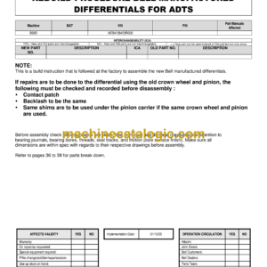 Bell B30D Service Bulletin (VIN AEB4128423R000)