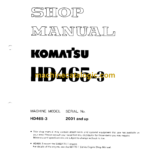 Komatsu HD465-3 Dump Truck Shop Manual (SEBM0569S308)