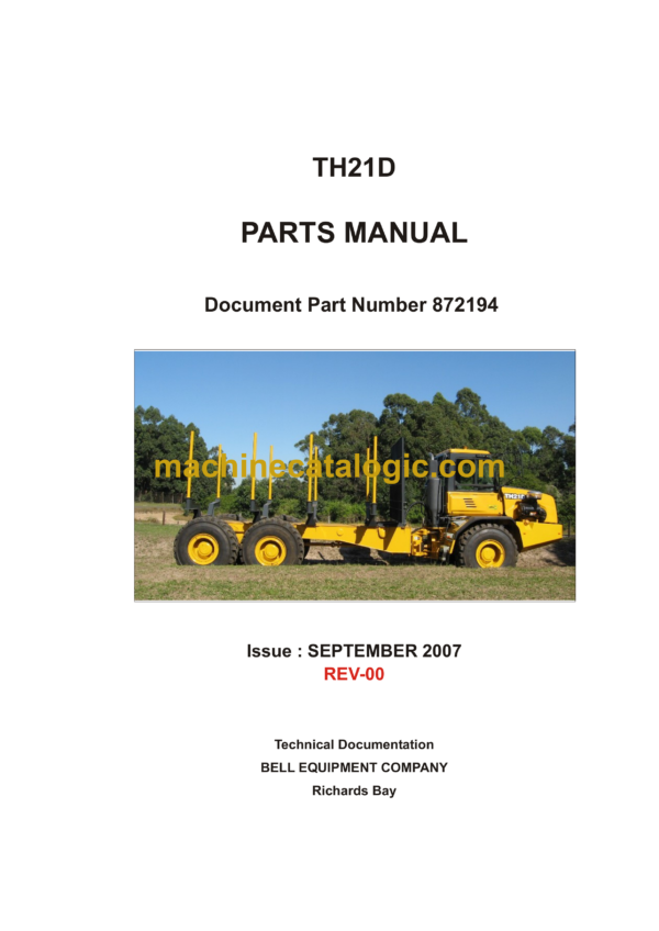 Bell TH21D Logger Parts Manual (872194)