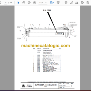 Terex T790 Crane Parts Manual (12261-258)