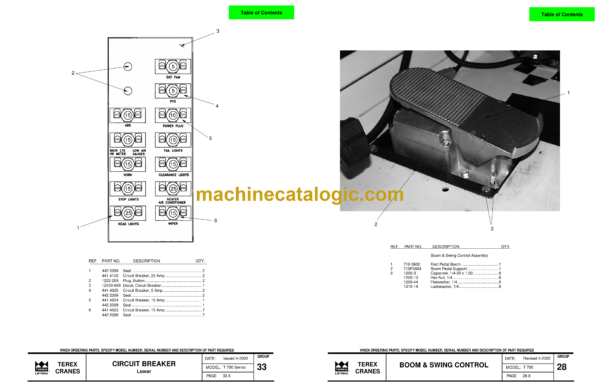 Terex T790 Crane Parts Manual (12261-258) - Image 3