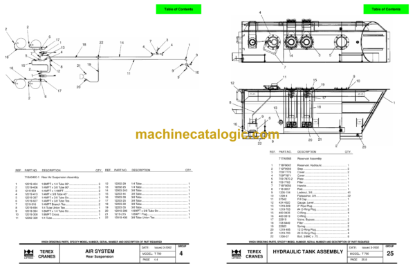 Terex T790 Crane Parts Manual (12261-258) - Image 4