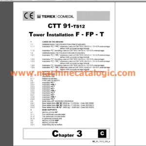 Terex CTT 91-5 TS12 Flat Top Tower Crane Full PDF Manual (Erection, Use, Maintenance, Spare Parts)