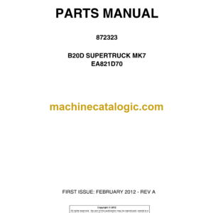 Bell B20D Supertruck MK7 EA821D70 Parts Manual (872323)