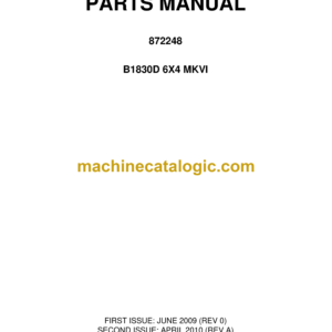 Bell B1830D 6X4 MK VI Articulated Dump Truck Parts Manual (872248)