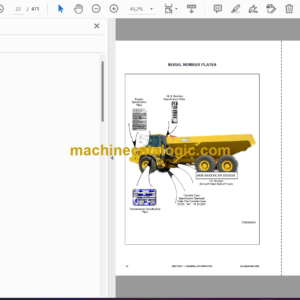 Bell B30D Coal Hauler Parts Manual (872167)