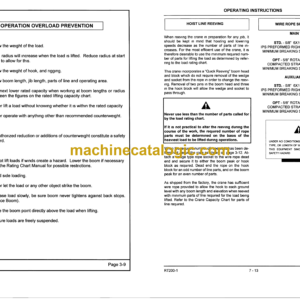 Terex RT200-1 Crane Operator’s Manual (12261-319)