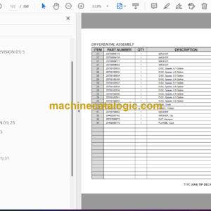 Bell T17C 6X4 T TRUCK, TIP Articulated Dump Truck Parts Manual (872006-01)