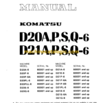 Komatsu D20A,P,S,Q-6 D21A,P,S,Q-6 Dump Truck Shop Manual (SEBM01040604)