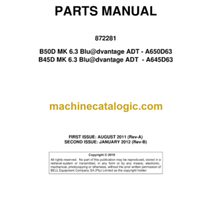 Bell B50D MK, B45D MK 6.3 Blu@dvantage ADT Articulated Dump Truck Service Manual (872281)