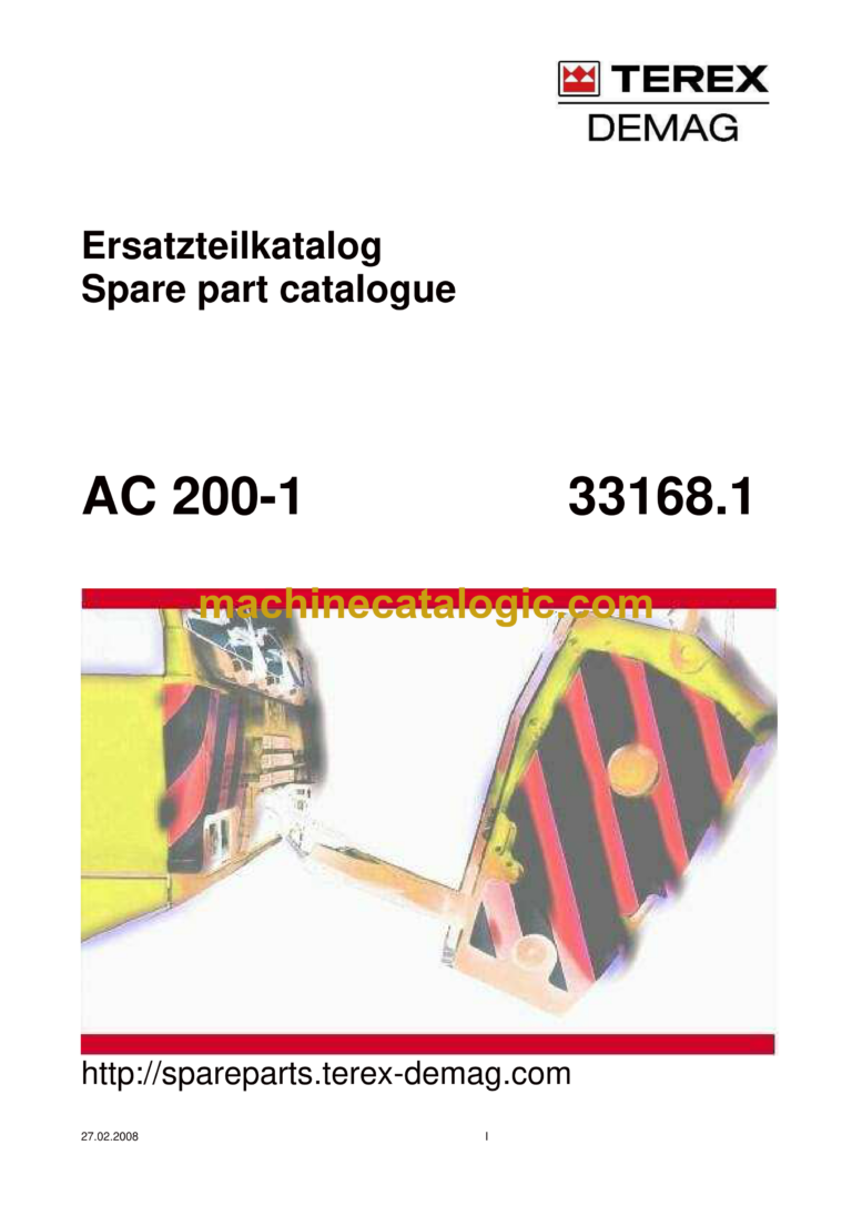 Terex AC200-1 Crane Parts Manual (33168, 33224)