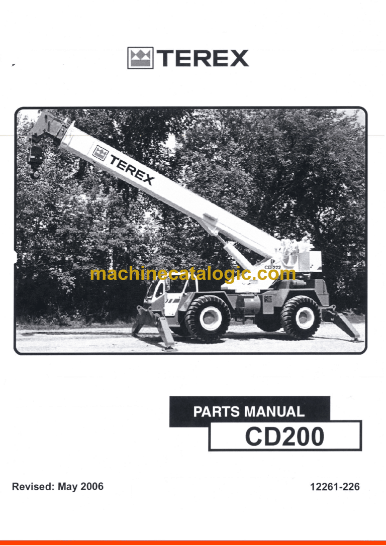 Terex CD200 Crane Parts Manual