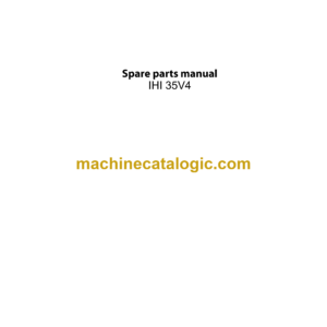 IНI 35 V4 Excavator Spare Parts Manual