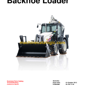 Terex TLB890 Tier4 Interim Stage 3B Backhoe Loader Parts Catalog